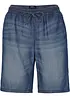 Bukse i lett denim med lin, bonprix