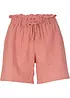 Paperbag-shorts med lin, bonprix