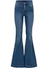 Jeans med sleng og åpne kanter nederst, bonprix