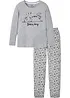 Pyjamas med økologisk bomull og sovemaske, bonprix