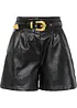 Shorts i imitert skinn med belte, bonprix