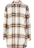Lang skjortebluse av flanell i ren bomull, bonprix