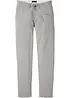 Regular Fit-pull on-bukse i chinos-modell med lin, Straight, bonprix