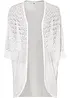 Lang cardigan med hullmønster, bonprix