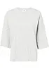 Oversized topp i bomull, halvlang arm, bonprix