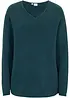 Milano Rib-genser med V-hals, bonprix