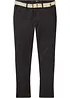 Regular Fit chinos med komfortlinning og belte, Straight, bonprix