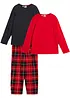 Pyjamas i 100% økologisk bomull (3-delt sett), bonprix
