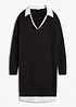 Strikket kjole med innfelt bluse, bonprix