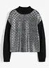 Strikket genser med glitter-print, RAINBOW