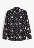 Langermet skjorte i 100% bomull med juleprint, Slim Fit, bonprix