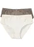 Høy truse med blonder (2-pack), bonprix