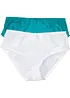Høy truse med blonder (2-pack), bonprix