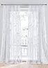 Gardin med glanset print, med resirkulert polyester (1-pack), bonprix