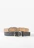 Belte med 2 utbyttbare spenner (2-pack), bonprix