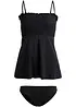 Bandeau tankini med vaflet topp (2-delt sett), bonprix
