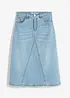 Denimskjørt med stretch, High Waist, bonprix