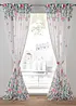 Gardin med blomsterprint inkl. gardinholder (2-pack), bonprix