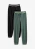 Joggebukse i bomullsmiks (2-pack), bonprix