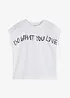 Oversized topp i 100% bomull, bonprix