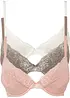 Push up-BH med fine blonder (3-pack), bonprix
