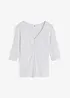 Ribbet topp av myk viskose, bonprix