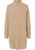 Lang, oversized bluse i musselin, bonprix