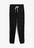 Sweatbukse med linning og Statement-print, bonprix