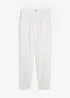 Bukse av bomull-/linmiks, High Waist, bonprix