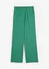 Vid bukse i strukturert jersey, High Waist, bonprix