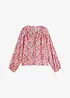 Bluse med blomsterprint i strukturert viskose, bonprix