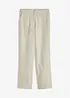 High Waist-bukse i lin-/viskosemiks, bonprix