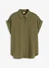 Bluse med korte ermer og resirkulert polyester, bonprix