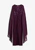 Maxikjole med paljetter og ermer i chiffon, bonprix