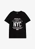 T-shirt av økologisk bomull, Slim Fit, bonprix