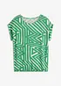 Oversized topp med trykt mønster, bonprix