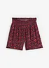 Pull on-shorts med trykt mønster og strikklinning, bonprix