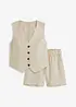 Vest og shorts i linmiks, bonprix