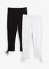 Caprileggings med rynking, 2-pack, bonprix
