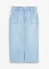 Jeansskjørt med splitt, bonprix