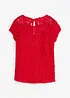 Bluse i blondemateriale, bonprix