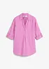 Bluse med 3/4-lang arm og lin, bonprix