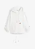 Slip on-bluse med hette i linmiks, bonprix