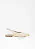Slingback-ballerinasko i skinn, bonprix PREMIUM