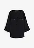 Viskosebluse med V-hals, lange ermer, bonprix