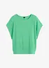 Ribbet topp med flaggermusermer, bonprix