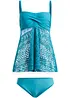 Lang tankini med blonder (2-delt sett), bonprix