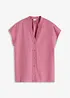 Kortermet bluse i lett linmiks, bonprix