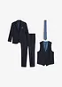 Dress med vest og slips (4-delt sett), Slim Fit, bonprix