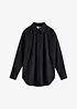 Oversized skjorte med knappestolpe, av 100% bomull, bonprix